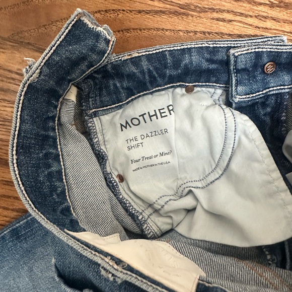 MOTHER High Rise The Dazzler Shirt Wash: Your Treat or Mine? (pre-owned) - Picture 5 of 6